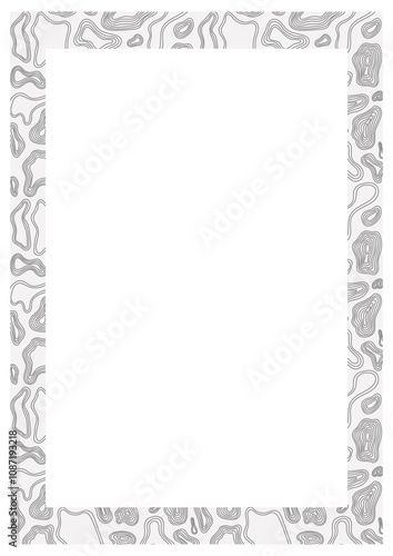 A4 frame with Cow print. Animal skin template. 