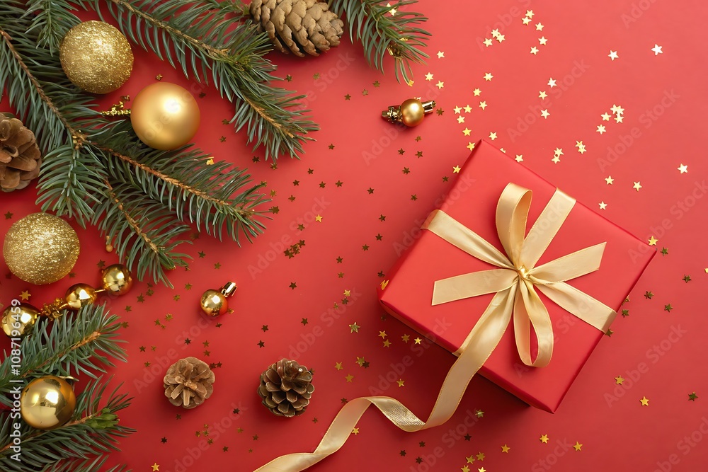 christmas background with christmas tree and decorations christmas background with christmas tree and decorations
