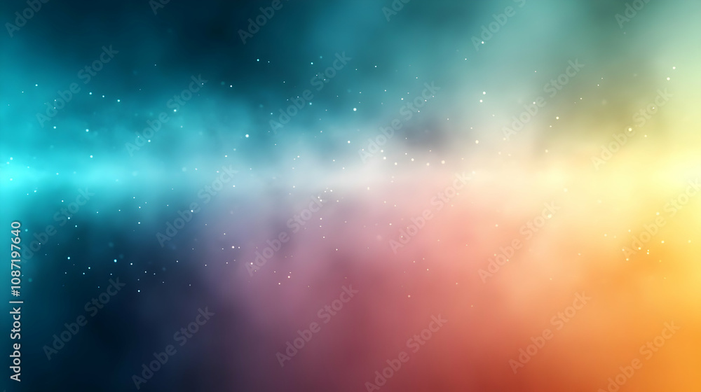 Abstract Background with Blue, Red, and Yellow Gradient and Sparkle Abstract Background with Blue, Red, and Yellow Gradient and Sparkle