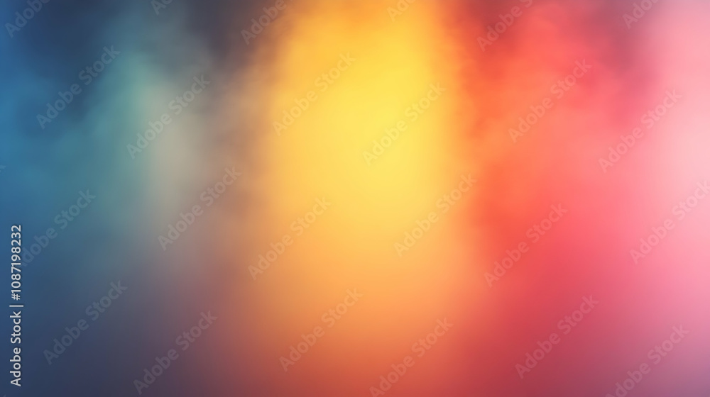 Abstract Background with Blue, Yellow, and Red Hues Abstract Background with Blue, Yellow, and Red Hues