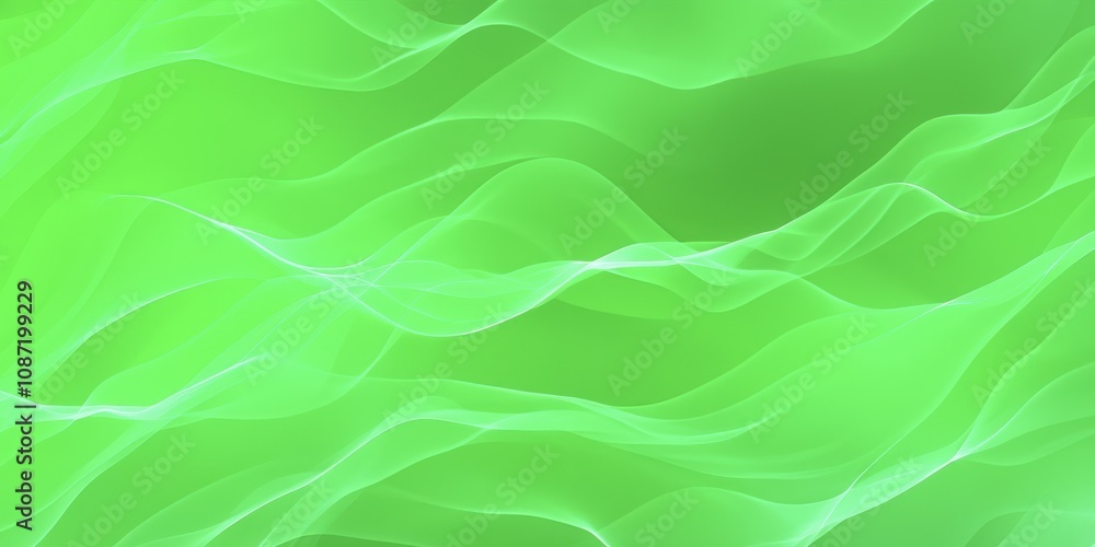 Abstract green waves with fluid motion and dynamic energy Abstract green waves with fluid motion and dynamic energy