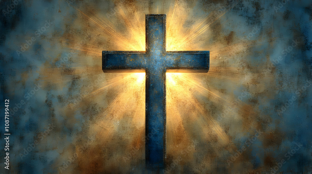 Glowing Cross Illustration Glowing Cross Illustration