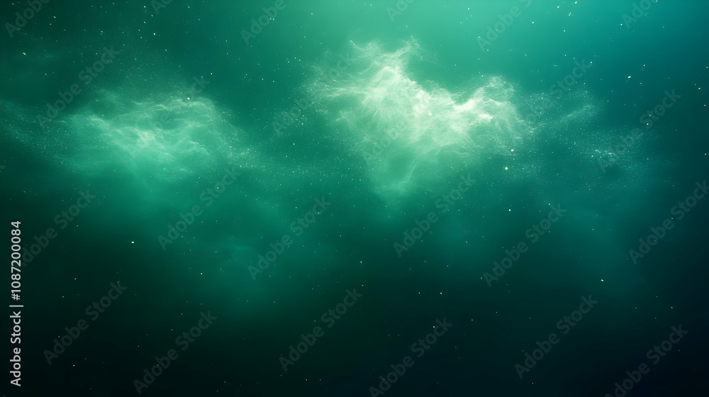 Abstract Green Background with Glittering Light Abstract Green Background with Glittering Light