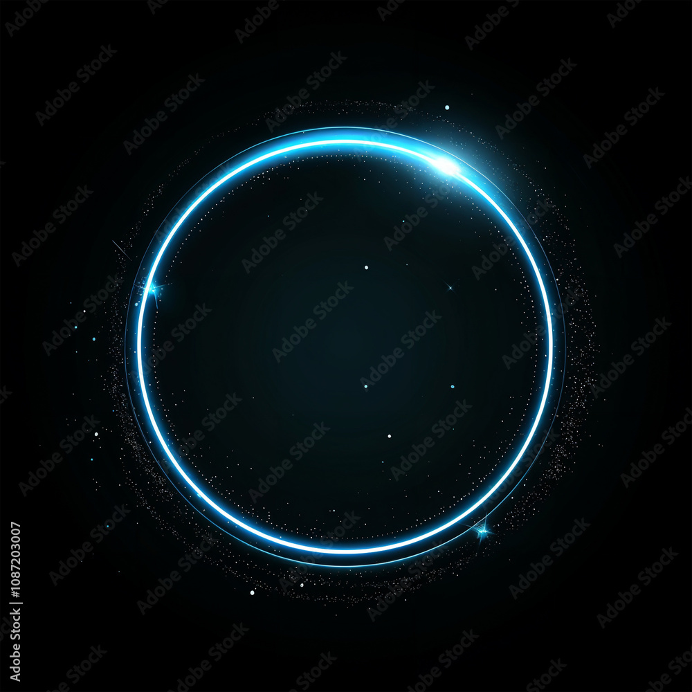 Obraz premium A circle with the quot glow quot in the dark