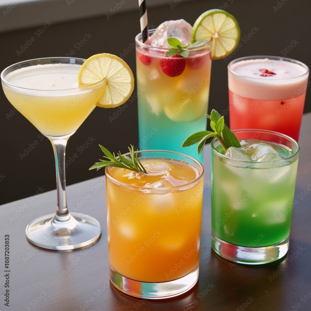 Five summer-perfect vibrant cocktail recipes featuring a variety of garnishes and fresh ingredients to elevate your next gathering or unwinding moment Five summer-perfect vibrant cocktail recipes featuring a variety of garnishes and fresh ingredients to elevate your next gathering or unwinding moment