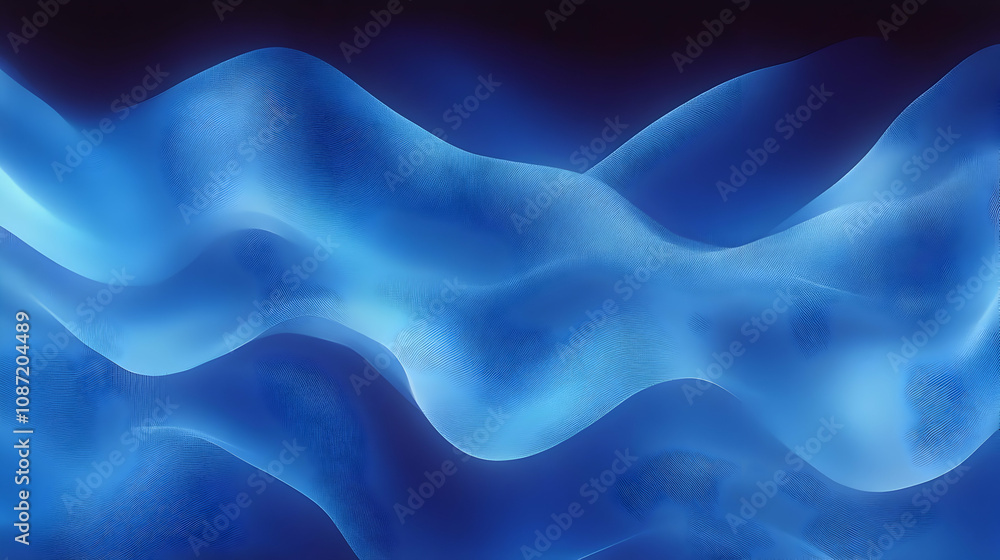 Obraz premium Abstract Blue Wavy Background