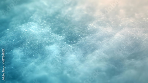 Abstract Blue Foam Bubbles Background