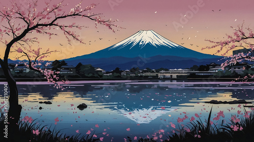 Fuji plum greeting cards