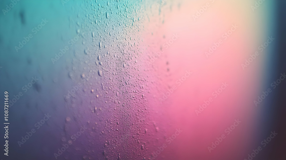 Water Drops on Pink and Blue Gradient Background - Abstract Background Illustration Water Drops on Pink and Blue Gradient Background - Abstract Background Illustration
