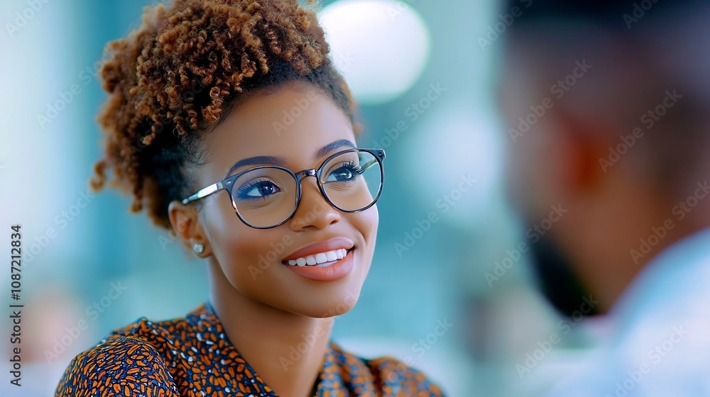 Confident African American Business Executive Leads Team Discussion Confident African American Business Executive Leads Team Discussion