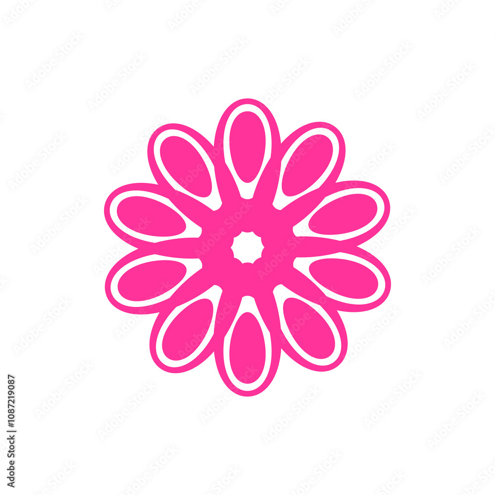 Flower logo vector design template. Star flower vector illustration. Beautiful mandala vector. Flower logo vector design template. Star flower vector illustration. Beautiful mandala vector.