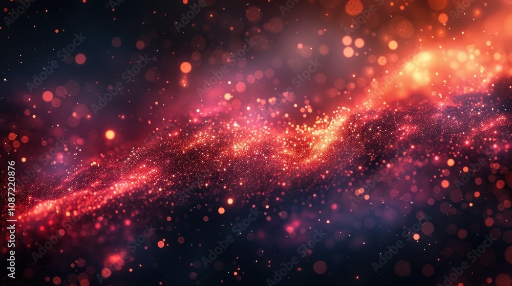 A vibrant cosmic display filled with bright stars and swirling nebulae in an expansive galaxy landscape at night A vibrant cosmic display filled with bright stars and swirling nebulae in an expansive galaxy landscape at night