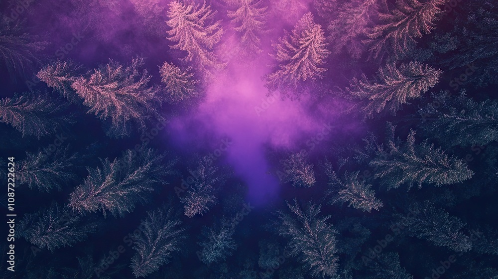 Purple summer sky with a silhouetted treetop creates a stunning visual, captured from above with a drone. This image highlights the beauty of the purple sky and treetop interaction. Purple summer sky with a silhouetted treetop creates a stunning visual, captured from above with a drone. This image highlights the beauty of the purple sky and treetop interaction.