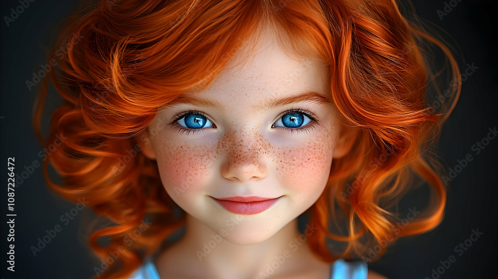 Smiling Redhead Girl with Freckles - Photo Smiling Redhead Girl with Freckles - Photo