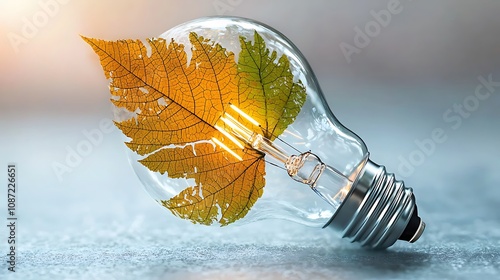 The eco friendly lightbulb made from fresh leaves features a unique design that harnesses the power of renewable energy to provide sustainable lighting solutions for modern living spaces