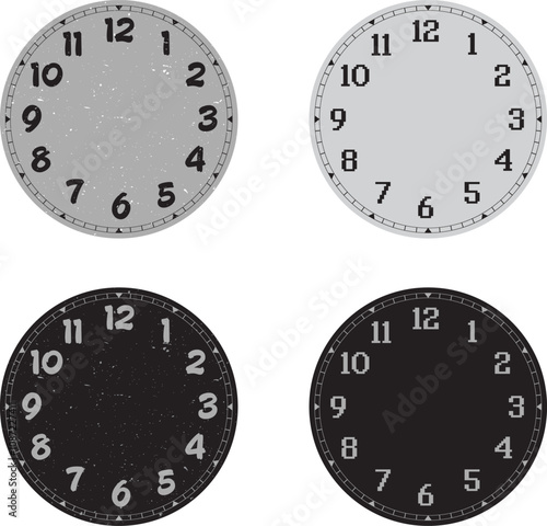 Watch face , Wall Clock face , vector illustration