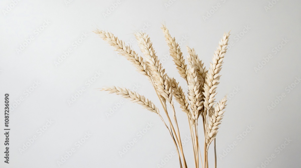 Golden Ears of Wheat: A Study in Rustic Simplicity. This close-up captures the delicate texture and warm tones of dried wheat stalks, evoking the essence of harvest and the beauty of natural forms. Golden Ears of Wheat: A Study in Rustic Simplicity. This close-up captures the delicate texture and warm tones of dried wheat stalks, evoking the essence of harvest and the beauty of natural forms.