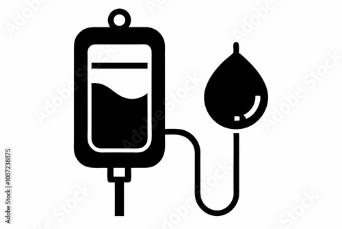 blood transfusion  silhouette vector