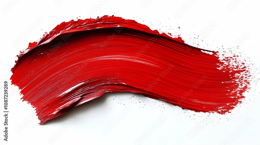 Abstract Red Paint Brush Stroke Illustration Abstract Red Paint Brush Stroke Illustration