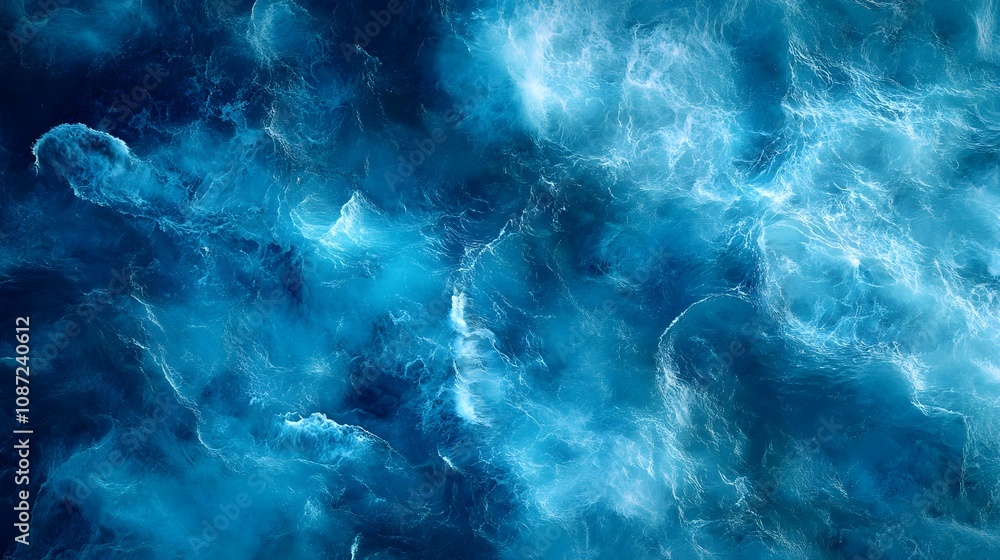 Captivating blue ocean waves capture the movement of water under clear skies during daytime Captivating blue ocean waves capture the movement of water under clear skies during daytime