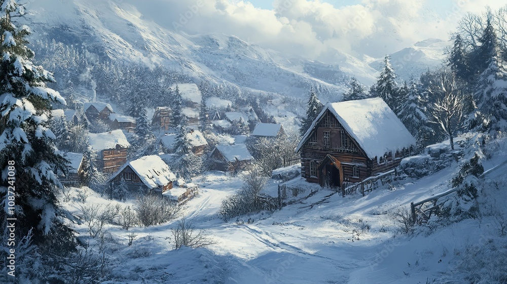 Snow-Covered Village Snow-Covered Village