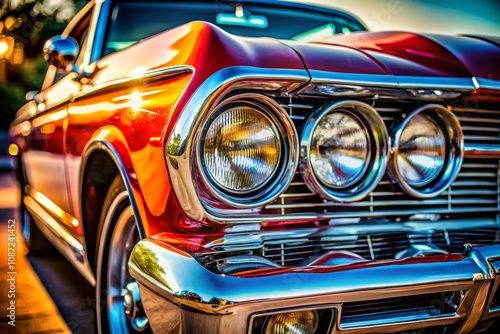 American Muscle Car Macro Photography for Stunning Print Design Art