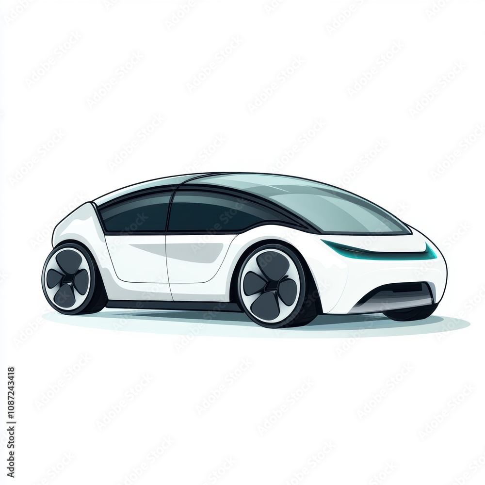 A sleek, modern electric car design with a futuristic aesthetic. A sleek, modern electric car design with a futuristic aesthetic.