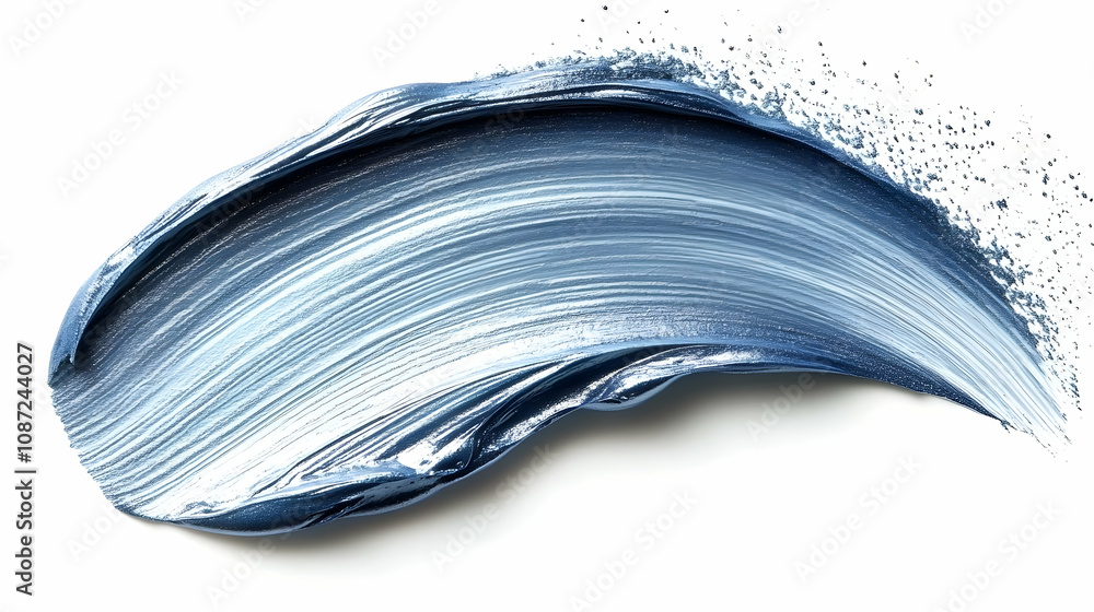 Abstract Blue Metallic Swirl Illustration Abstract Blue Metallic Swirl Illustration