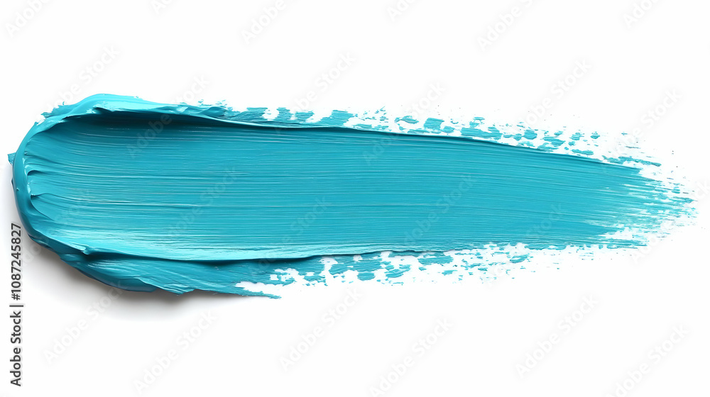 Teal Blue Paint Stroke Abstract Illustration Teal Blue Paint Stroke Abstract Illustration