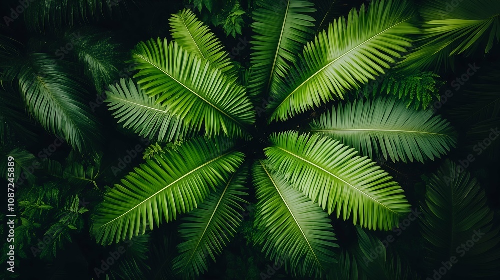 Overhead View of a Dense Forest Canopy with Layers of Lush Greenery
Overhead View of a Dense Forest Canopy with Layers of Lush Greenery