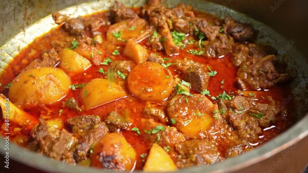 Mutton Curry Cooking in pan for Mutton Biryani Mutton Curry Cooking in pan for Mutton Biryani