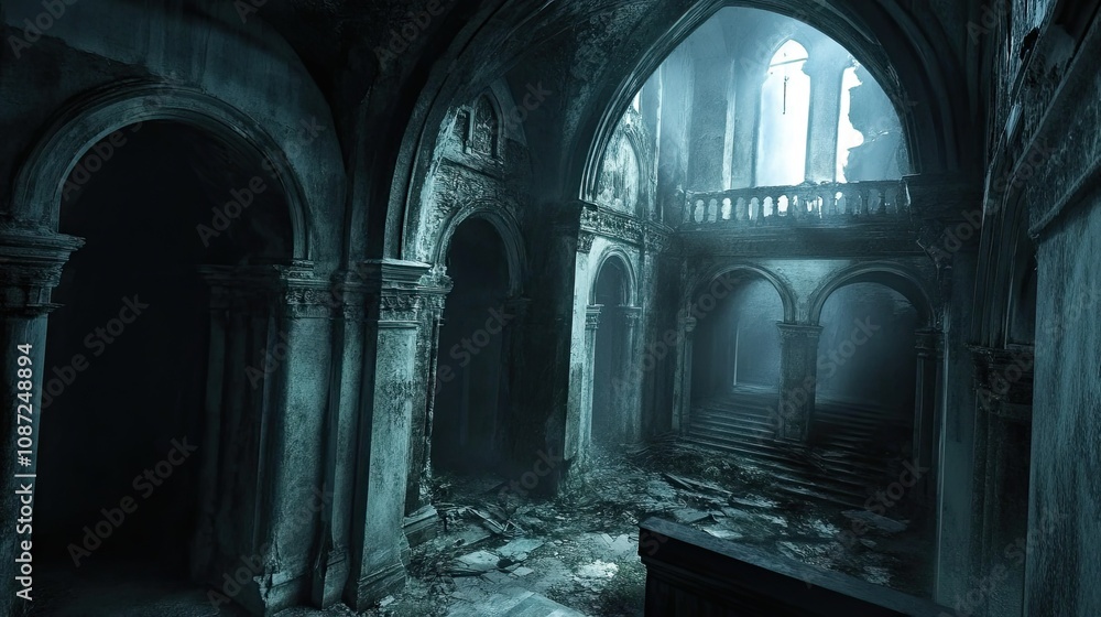 Naklejka premium Spectral Graveyard Interior 