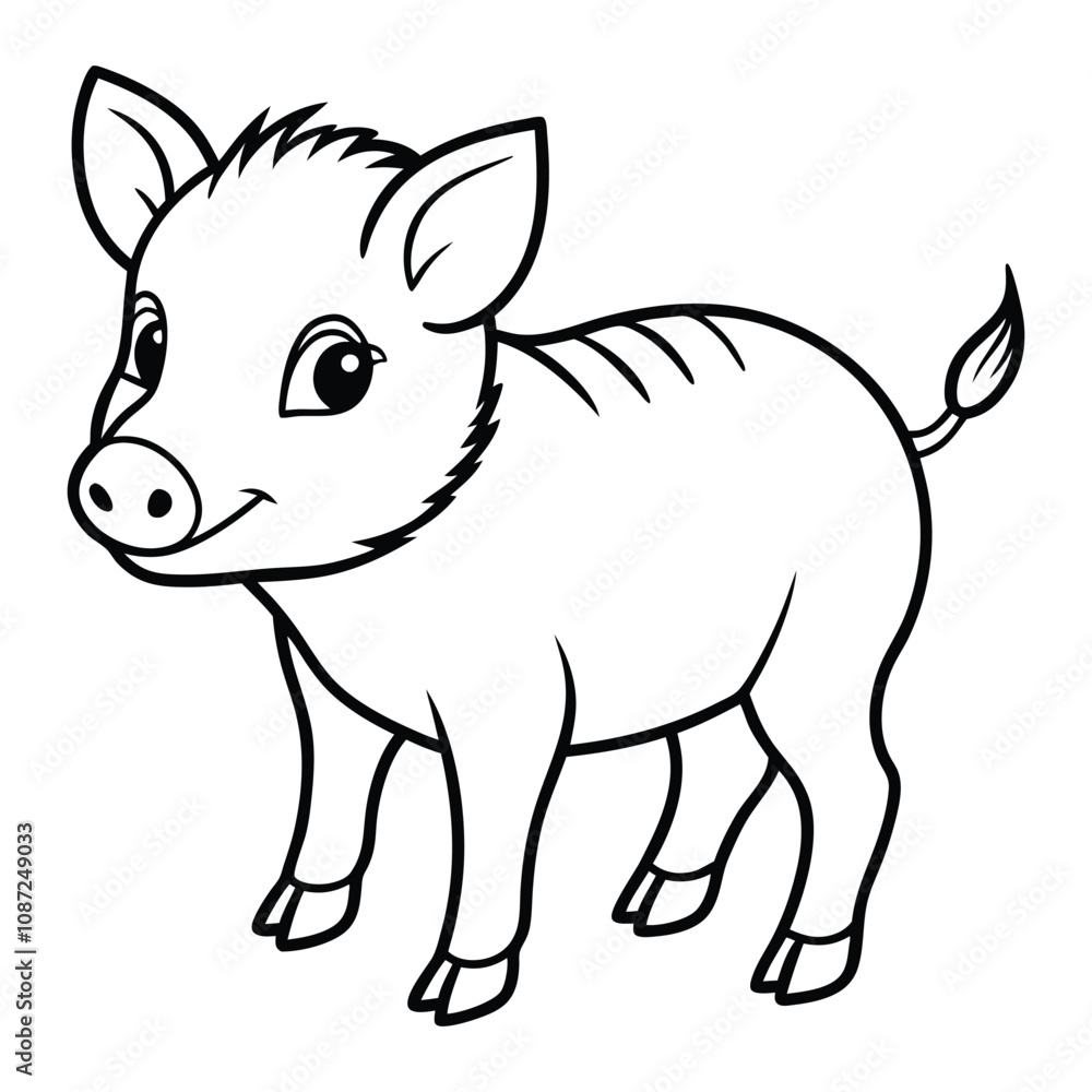 A cute baby wild boar A cute baby wild boar