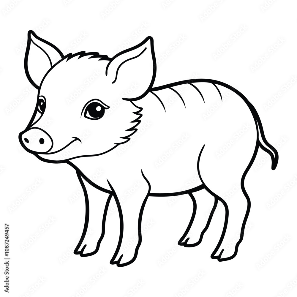 A cute baby wild boar A cute baby wild boar