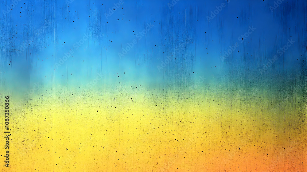 Abstract Background - Blue, Yellow, and Orange Gradient with Texture