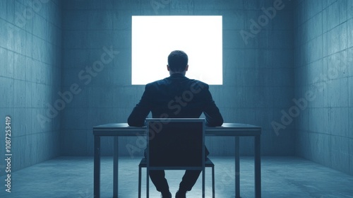 Business meeting in dark room corporate setting