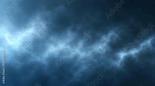 Abstract Blue Background, Glowing Nebula Illustration