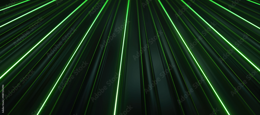 Obraz premium green light beam background, ray, bright 7