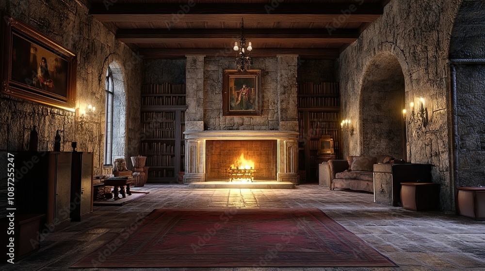 Fototapeta premium Stone House Interior 