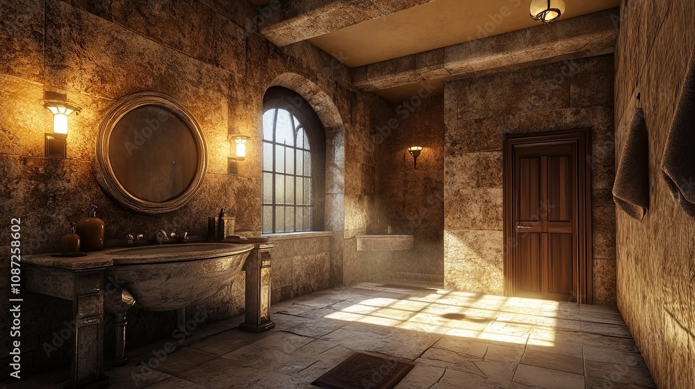 Fototapeta premium Stone House Interior 