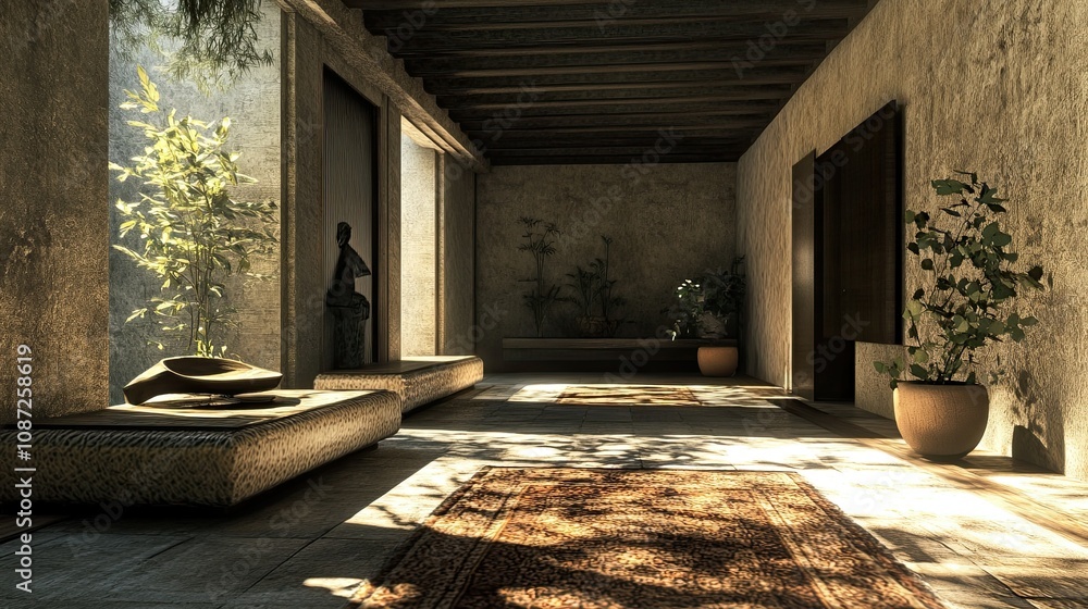 Fototapeta premium Stone House Interior 
