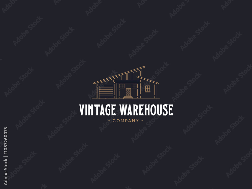 Fototapeta premium Vintage Warehouse Logo