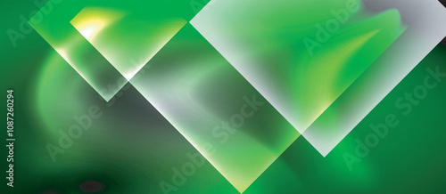 Dark neon colors with glass square shapes