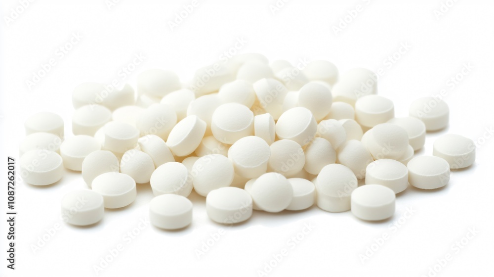 A Simple Yet Powerful Image of White Pills on a White Background: Exploring Themes of Medicine, Health, and Wellness A Simple Yet Powerful Image of White Pills on a White Background: Exploring Themes of Medicine, Health, and Wellness