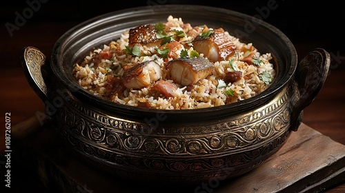 kachchi machhli pulao indian seafood photo