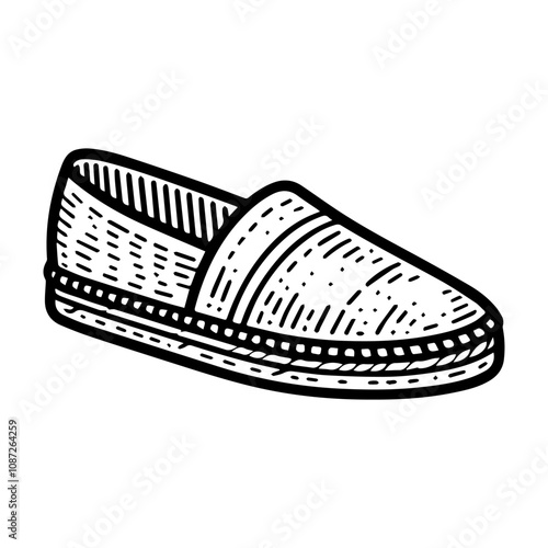 Simple Vector Icon of a Espadrilles – Logo Design Illustration