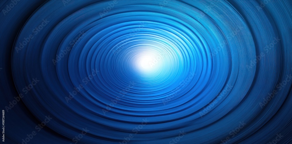Abstract Blue Swirling Tunnel Leading to a Bright Light Abstract Blue Swirling Tunnel Leading to a Bright Light
