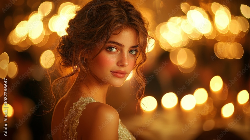 Captivating portrait of a woman with soft lighting and a dreamy background Captivating portrait of a woman with soft lighting and a dreamy background