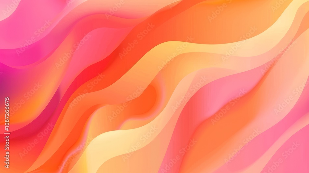 Abstract Background with Wavy Shapes in Warm Colors Abstract Background with Wavy Shapes in Warm Colors