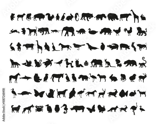 Animal silhouette vectors